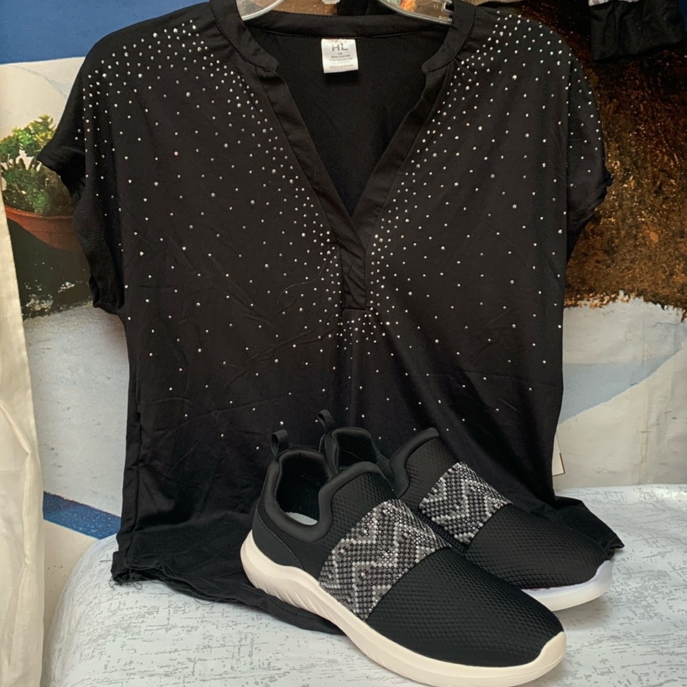 Clarks black sneaker combo